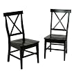American Simplicity X-Back Side Chair 2-pk. - Black
