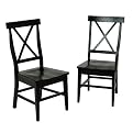 American Simplicity X-Back Side Chair 2-pk. - Black