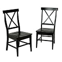 American Simplicity X-Back Side Chair 2-pk. - Black