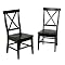 American Simplicity X-Back Side Chair 2-pk. - Black
