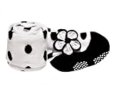 White Rosette Mary Jane Baby & Toddler Tights-Anti Slip Soles (6-12 Months) White Rosette Mary Jane Baby & Toddler Tights-Anti Slip Soles (6-12 Months)