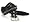 Black Oil-Tanned Snap-on Genuine Leather Belt with Metal Chain Size: S - 32