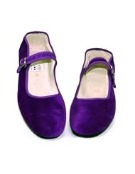 Samt-Ballerina CHINA FLAT violett