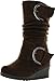 Lucky Top Girls Suede Wedge Heel Boots with Buckle Accent Pure 2K