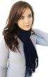 Handmade Young Scarf - True Deep Blue (Men/women/100% Knitted By Hand) Handmade Young Scarf - True Deep Blue (Men/women/100% Knitted By Hand)
