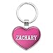 Graphics and More Metal Keychain Key Chain Ring Pink I Love Heart Names Male Z - Zachary