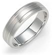 Platinum 6mm Carved Comfort Fit Band