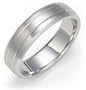 Platinum 6mm Carved Comfort Fit Band