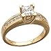 14K Yellow Gold Designer Style Diamond Engagement Ring (Center stone is not included)