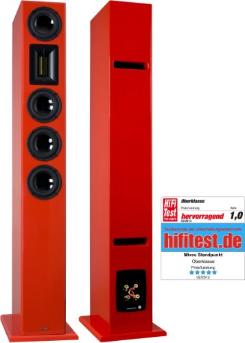 1 Paar mivoc Standpunkt rot 3-Wege Standlautsprecher 200 Watt R.M.S. / 400 Watt max.