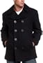 London Fog Men's 32" Wool Double Breasted Pea Coat,Dk Navy,X-Large