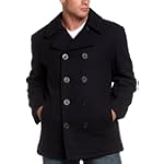 London Fog Men's 32" Wool Double Breasted Pea Coat