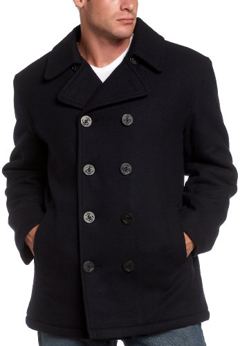 London Fog Men's 32 Wool Double Breasted Pea Coat