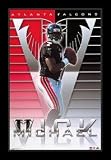 Michael Vick (With Football) Black Wood-Mounted Sports Poster Print - 24" X 36"