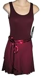 Burgundy Georgette Wrap Ballet Skirt w/matching Hair Scrunchie Adult M/L, X-long Lyrical, X-large 2x Plus