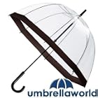 Ladies Black Clear Dome umbrella as used by the Queen