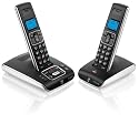 BT Synergy 5500 DECT Twin Cordless Phone with Answer Machine - Black / Silver