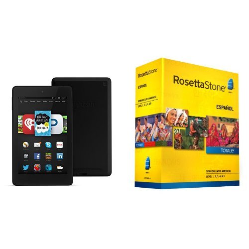 Learn Spanish: Rosetta Stone Spanish - Level 1-5 Set (Includes Free Fire HD 6)