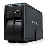 Fantec MR-35VU3R externes Geh&auml;use (8,9cm (3,5 Zoll), 2-fach, RAID, 50mm L&uuml;fter, USB 3.0) schwarz