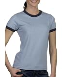 Ladies' Short Sleeve Heather Ringer Tee Shirt