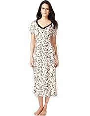 Per Una Pure Cotton Floral Long Nightdress
