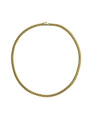 14K Yellow Gold Mesh 5mm Necklace 18 Inch