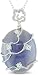 Silver 20-1/5ct Purple Jade and Blue Topaz Pendant