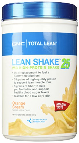 GNC Total Lean Lean Shake 25 - Orange Cream NET WT 29.3 OZ.