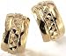 Monet Diamond Cut Hoop Clip Earrings GOLDTONE