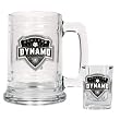 Houston Dynamo Soccer Glass Tankard and Square Shot Glass Set - Primary Team Logo MAJOR-LEAGUE-SOCCER Soccer