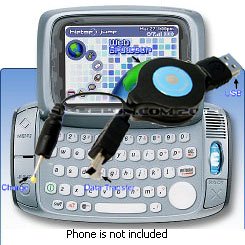 BNS USA Dual USB Data Transfer + Charger Function Cable for T-Mobile Sidekick I II III 3 LX SLIDE ID
