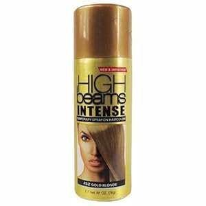 high beams Intense Temporary Spray on Hair Color, Gold Blonde, 2.7 Ounce