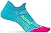 Feetures! Men's Elite Ultra Light No Show Tab, Sky Blue + Reflector, medium