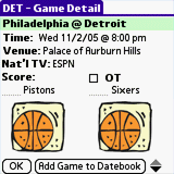 NBA San Antonio Spurs 2005-6 Schedule downloadable Software