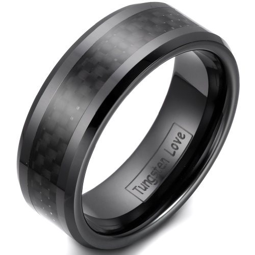 ... Carbon Fiber Inlay Unisex Men's Ring Anniversary Engagement Wedding ... Carbon Fiber Inlay Unisex Men's Ring Anniversary Engagement Wedding