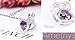 T&Y ENJOY YOUR LIFE Tyjewelry Womens 14k Gold Plated Amethyst Heart Shape Pendant Necklace (Purple,18