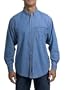 Upscale High Quality Long Sleeve Denim Shirt - Faded Denim, Extra Small