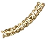 14k Yellow Gold 5mm Oval Italian Byzantine Chain Necklace, 20