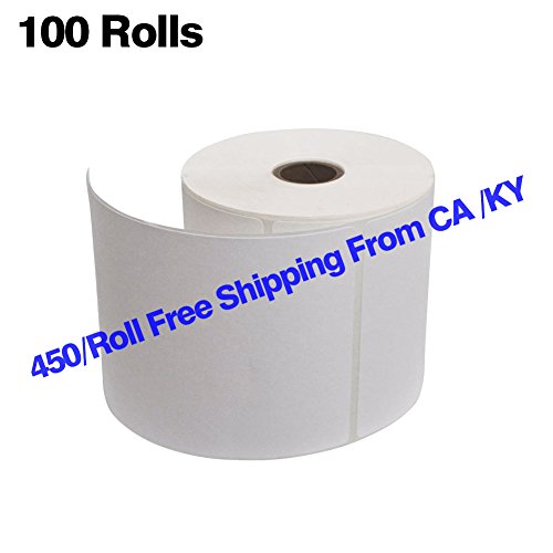 MFLABEL 100 Rolls of 450 Labels 4×6 Direct Thermal Postage Shipping