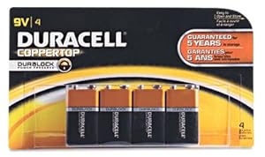 Procter & Gamble/Duracell MN16B4DW 4-Pk. 9V Alkaline Batteries - Quantity 12