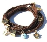Charm Wrap Bracelet with 24 Gold Plated Good Luck Charms