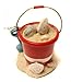 Midwest-CBK Christmas Decoration 3 Inch Beach Pail with Shells and Shovel Christmas Ornament