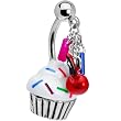 Top Drop Sprinkle Cupcake Belly Ring