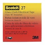 Buy 3M Glass Cloth Electrical Tape 27, White, Rubber Thermosetting Adhesive, 1 2-Inch... by 3M