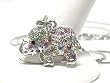 Multi Colored Crystal Elephant Pendant Necklace Fashion Jewelry