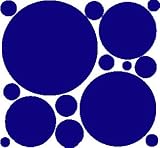 King Blue Polka Dot Peel & Stick Wall Stickers Dorm