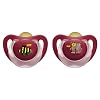 NUK 10172056 Latex Beruhigungssauger (Schnuller) Janosch Starlight mit Ring, Gr��e 2 (6-18 Monate), BPA-frei, 2 St�ck, rot
