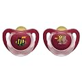 NUK 10172056 Latex Beruhigungssauger (Schnuller) Janosch Starlight mit Ring, Gr��e 2 (6-18 Monate), BPA-frei, 2 St�ck, rot