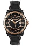 Men's Automatic Black Leather and Stainless steel