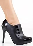 Unique Fashionable Classy Victorian Style Bootie from Hot Fash Shoes - RONSON Black